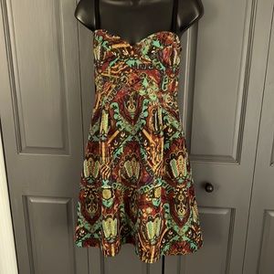 Beautiful Nanette Lenore Kharma Silk Brocade Cocktail Dress Size 10 Like New EC
